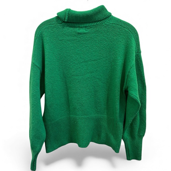 A New Day Green Cowl Neck Chunky Knit Sweater Women’s XS Cozy Winter Pullover - Picture 3 of 4